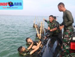 Danyonif 4 Marinir Bersama Prajurit Bongkar Pagar Laut Tanggerang