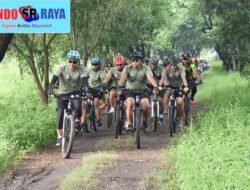 Komandan Brigif 2 Marinir Ikuti Gowes Bersama Komandan Pasmar 2