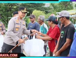 Ramadhan Berkah, Kapolres Kediri Kota Beri Bantuan Warga di TPA Sampah Pojok