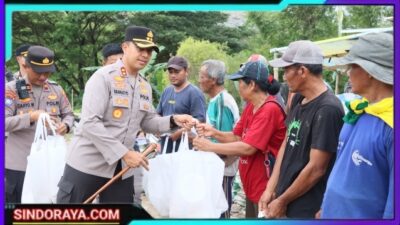 Ramadhan Berkah, Kapolres Kediri Kota Beri Bantuan Warga di TPA Sampah Pojok