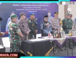 Sepanjang Bulan Ramadhan, Polres Blitar Sita dan Musnahkan Ribuan Botol Miras