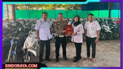 Puluhan Motor Barang Bukti Hasil Operasi Terpadu Polres Pasuruan Kota Diamanakan di Gudang Rubasan II Jatim