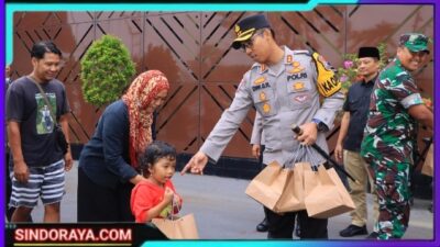 Sinergitas Polres Ngawi Bersama Kodim 0805 Gelar Ramadhan Berkah Berbagi Takjil