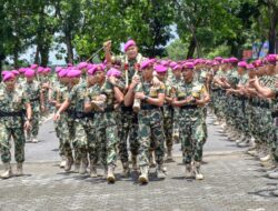 Prajurit Yonif 1 Marinir Ikuti Kegiatan Pisah Sambut Komandan Brigif 2 Marinir