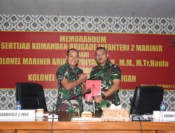 Memorandum Serah Terima Jabatan Komandan Brigif 2 Marinir