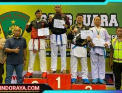 Anggota Polres Kediri Kota Raih Prestasi di Kejuaraan Karate Piala Danbrigif 16 Wira Yuda 2025
