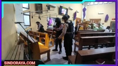 Polres Bojonegoro Sterilisasi Gereja Jelang Ibadah Jumat Agung dan Paskah 2025