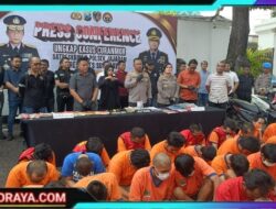 Komitmen Berantas Kejahatan, Polrestabes Surabaya Berhasil Ringkus 41 Pelaku Curanmor Dalam Dua Bulan Terakhir