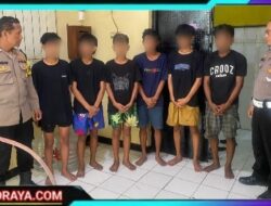Polsek Kenjeran dan Masyarakat Berhasil Gagalkan Aksi Tawuran, 6 Remaja Diamankan