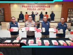 Polda Jatim Berhasil Ungkap Jaringan Narkoba Internasional 21 Kg Sabu Senilai 22 Milyar Disita