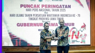 Kapolda Jatim Raih Penghargaan Prapanca Award di Puncak HPN 2025