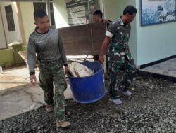 Koramil 1002-02/Batang Alai Utara Giatkan Kurve Kebersihan Pangkalan