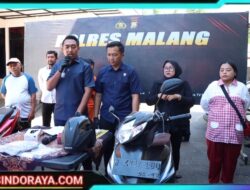 Gercep Polres Malang, Berhasil Amankan Tersangka Pencuri Motor Kurir Yakult Yang Viral di Medsos