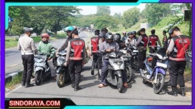 Antisipasi Adanya Peredaran Motor Bodong, Polres Bangkalan Gelar Razia di Pintu Keluar Jembatan Suramadu