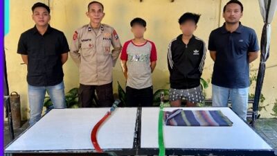 Operasi Pekat II Semeru 2025, Polisi Amankan Dua Remaja Hendak Tawuran di Jalan Bulaksari