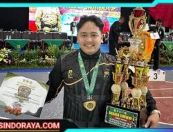 Personel Polres Lamongan, Bripda Sholeh Maulana, Raih Medali Emas di Pencak Silat Pangdivif 2 Cup 2025