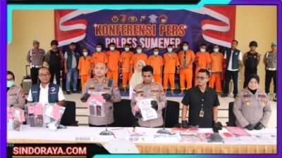 Kapolres Sumenep Pimpin Konferensi Pers, Ungkap 18 Kasus Tindak Pidana Selama Dua Bulan