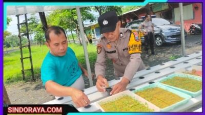 Gelorakan Swasembada Pangan, Polisi di Sidoarjo Ajak Warga Kembangkan Tanaman Hidroponik
