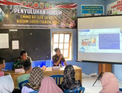 Antusias Warga Desa Gunung Melati Mengikuti Penyuluhan Hukum Yang Digelar Satgas TMMD Ke-124 Kodim 1009/Tla
