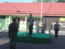 Upacara Bendera Tujuh Belasan Di Makodim 1008/Tabalong Dipimpin Pasi Intel Kapten Inf Uung Sutandi
