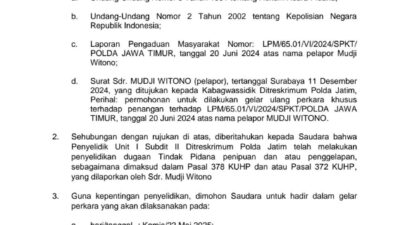 Ditreskrimum Polda Jatim Gelar Perkara Khusus Kasus Dugaan Penipuan dan Penggelapan, Pelapor Minta Keadilan