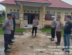 Polsek Sebangau Kuala, Laksanakan Apel Serah Terima piket jaga di Halaman Mako Polsek Sebangau Kuala