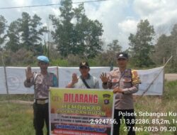 Polsek Sebangau Kuala, Mensosialisasikan Himbauan Melarang Membakar Hutan atau lahan kepada Masyarakat