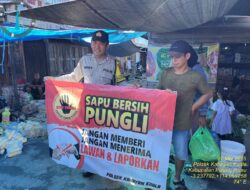 Polsek Kahayan Kuala, lakukan sosialisasi kepada warga terkait telah di bentuknya Tim Satgas Saber Pungli di Wilkum Polres Pulang Pisau