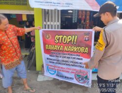 Sosialisasi Bahaya Penyalahgunaan Narkoba di Wilkum Polsek Maliku,