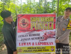 Polsek Maliku, Sosialisasikan Program Larangan Pungli di Desa Binaannya