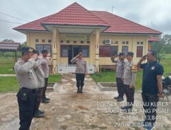 Personil Polsek sebangau Kuala, Melaksanakan Serah Terima Piket Penjagaan Mako Molsek Sebangau Kuala