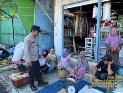 Personel Polsek Kahayan Kuala menyampaikan pesan Kamtibmas, dan Himbauan kamtibmas dan mendukung Program pemerintah terkait ketahanan pangan