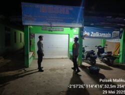Personel Polsek Maliku, Laksanakan Kegiatan Patroli Malam untuk Cipkon Kamtibmas Kondusif