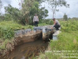 Siaga Bencana Karhutla, Kegiatan Pengecekan Kondisi Sekat Kanal rutin dilaksanakan di Wilkum Polsek Maliku