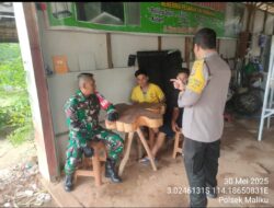 Bhabinkamtibmas Polsek Maliku, bersama Babinsa Melaksanakan Kegiatan Cooling System