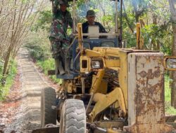 Dua Alat Berat Diturunkan Bantu Percepatan Pengerjaan Sasaran Fisik Utama TMMD Kodim 1009/Tanah Laut