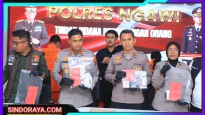 Polres Ngawi Berhasil Ungkap Kasus TPPO Dalih Adopsi 4 Tersangka Diamankan