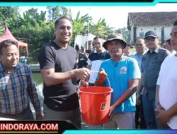 Dukung Program Ketahanan Pangan, Polres Blitar Kota Budidaya Ikan Bersama Warga