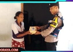 Polres Magetan Peduli Lingkungan, Pembagian Daging Qurban Gunakan Besek Bambu Tanpa Sampah Plastik