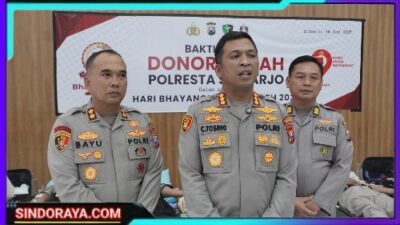 Sambut Hari Bhayangkara Ke-79, Polresta Sidoarjo Gelar Donor Darah Untuk Kemanusiaan