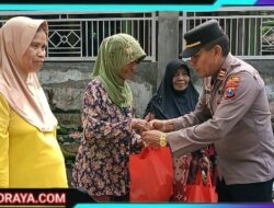 Polsek Curahdami, Polres Bondowoso Bagikan Ratusan Sembako Dalam Rangka HUT Bhayangkara ke-79