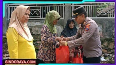 Polsek Curahdami, Polres Bondowoso Bagikan Ratusan Sembako Dalam Rangka HUT Bhayangkara ke-79