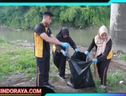 Sambut HUT Bhayangkara ke-79, Polres Jember Gelar Aksi Bersih Sungai Bedadung