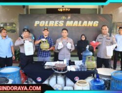 Polres Malang Berhasil Bongkar Produksi Arak Ilegal di Bantur, Terendus Lewat Layanan 110