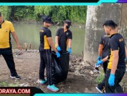 Polri Peduli Lingkungan: Polres Jember Gelar Aksi Bersihkan Sungai Bedadung di Hari Bhayangkara ke -79