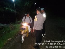Polsek sebangau kuala, gencarkan giat KRYD dimalam hari