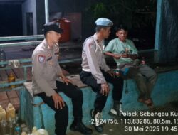 Polsek Sebangau Kuala, Aktif Sambangi Warga di malam hari