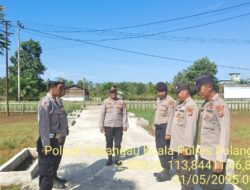 Personil polsek sebangau kuala, melaksanakan serah terima piket penjagaan mako polsek sebangau kuala