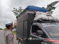 Satlantas Polres Pulang Pisau, Beri Teguran Humanis kepada Pengemudi Truk Overload