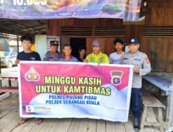 Kegiatan Minggu Kasih Personil Polsek Sebangau Kuala Polres Pulang Pisau 